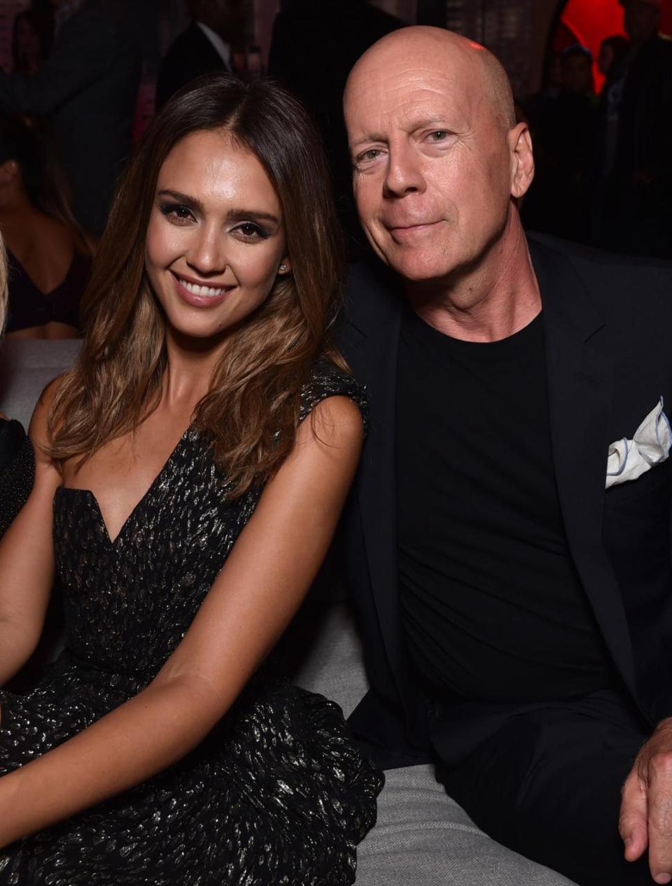 Jessica Alba and Bruce Willis get a closeup at the ‘Sin City: A Dame to Kill for’ premiere