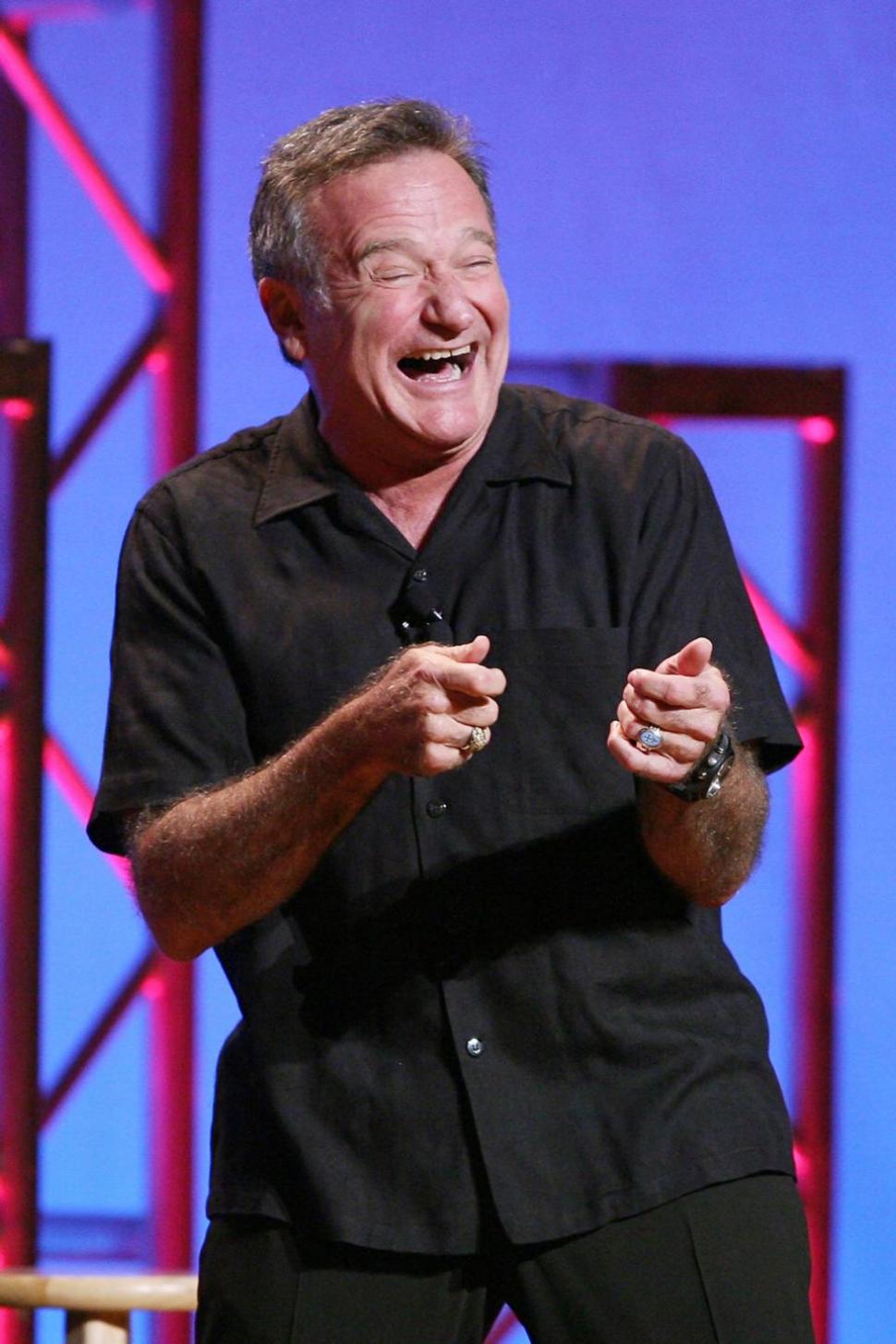 Robin Williams performing his stand-up show, “Weapons of Self Destruction,” at Town Hall in New York.