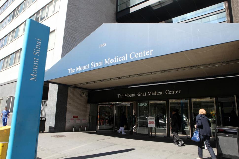Rivers was rushed to Mount Sinai Medical Center on Madison Ave. at 99th St.
