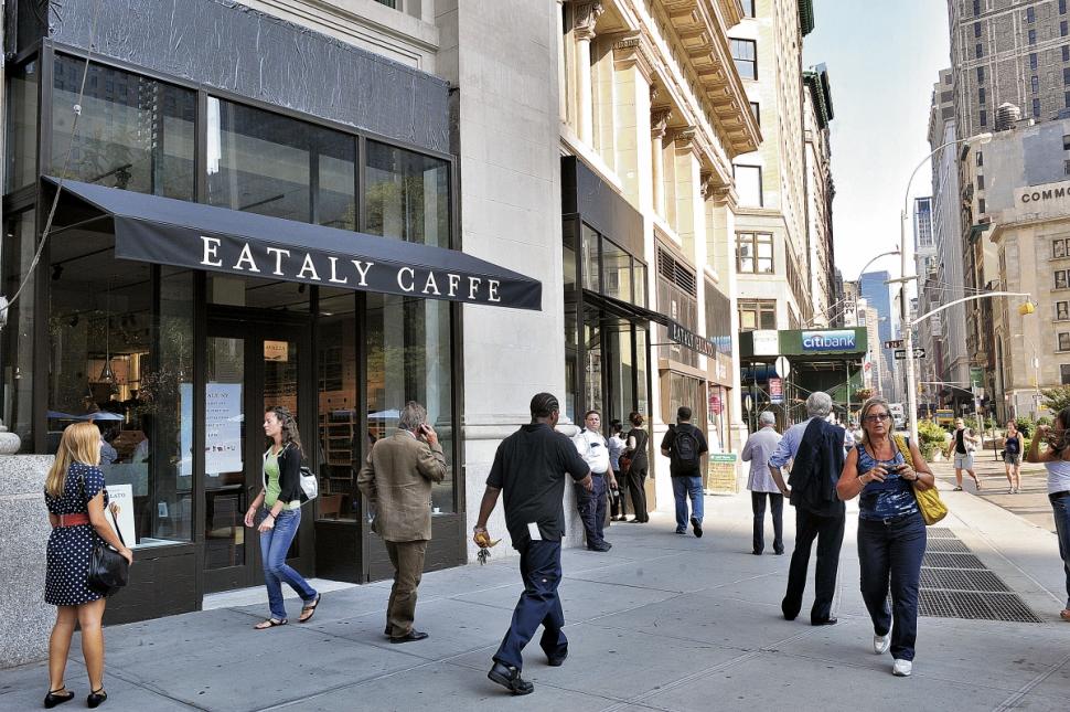 Kip Kouri claims bouncers at Eataly insulted him and threw him through a window.