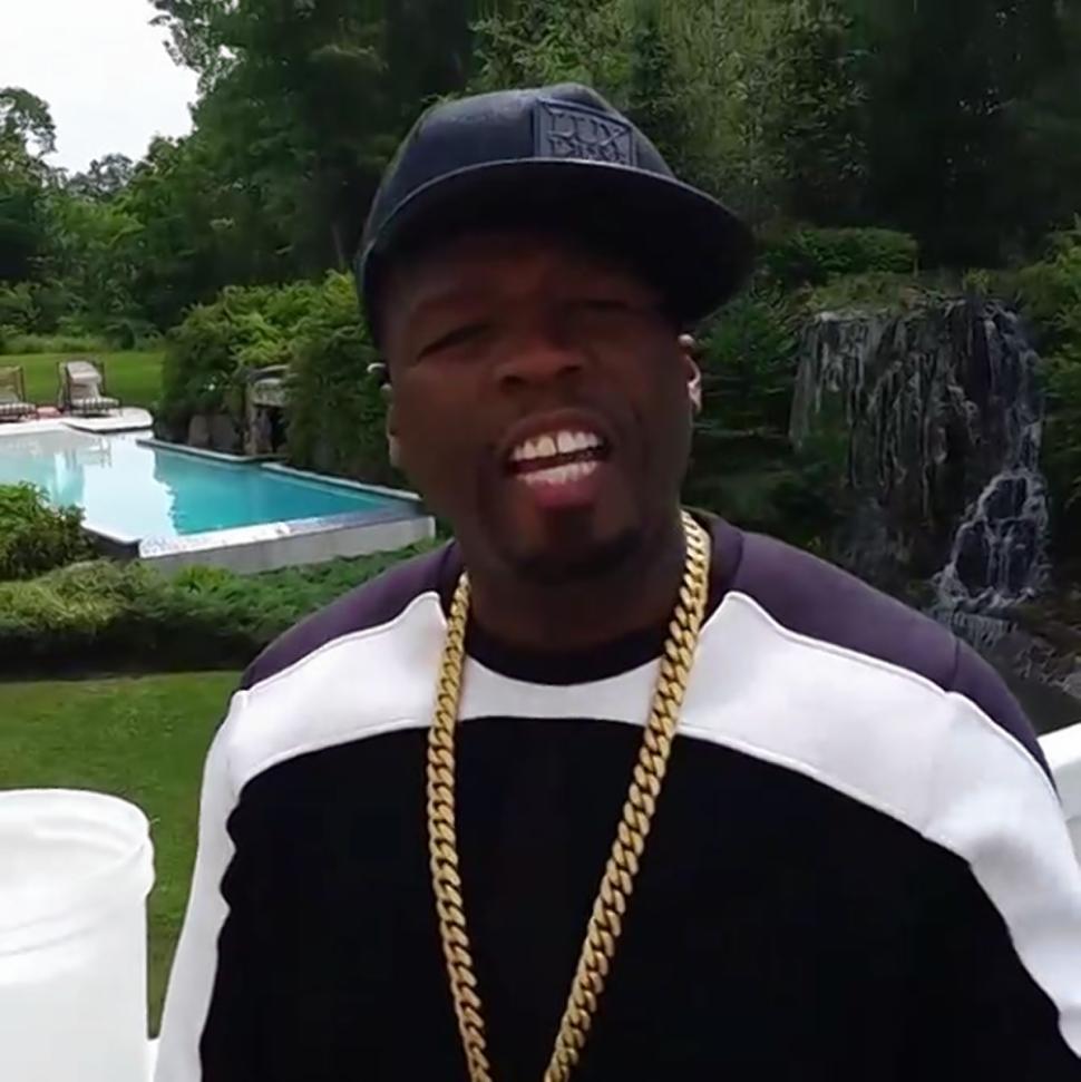 50 Cent, above, challenged the champ, daring Floyd Mayweather to read from a Harry Potter book.