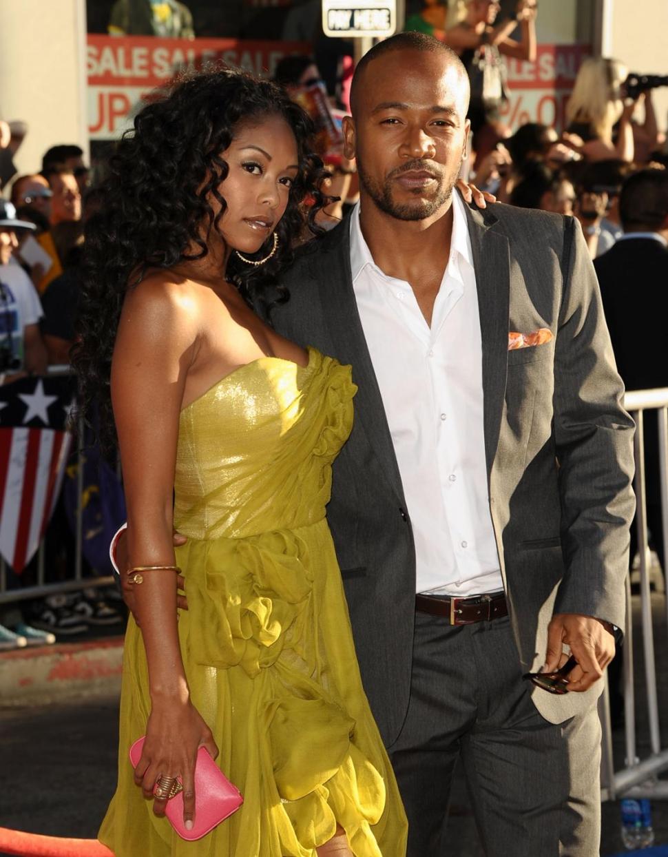 Columbus Short (R) and now estranged wife Tanee McCall attend the premiere of 'Captain America: The First Avenger' at the El Capitan Theatre on July 19, 2011 in Hollywood, Calif.