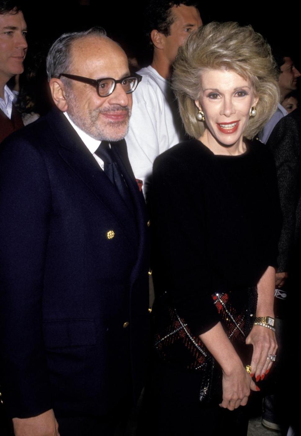 Edgar Rosenberg pictured with Joan Rivers in Los Angeles on June 19, 1987, just a few months before his death.