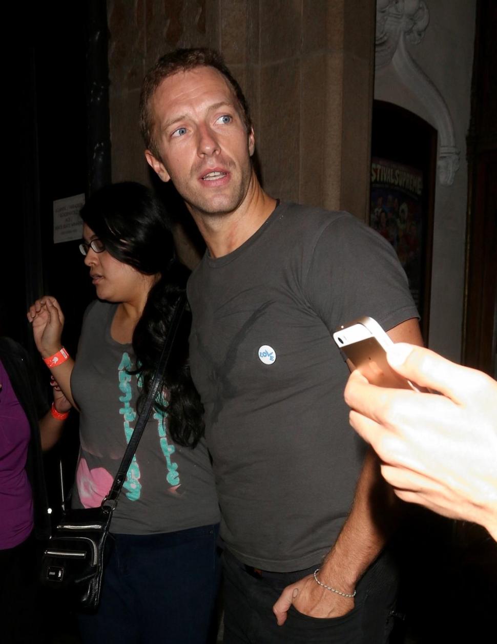 Chris Martin leaveing Beats Music 'Coldplay' Ghost Stories at ACE Theatre in Hotel Downtown Los Angeles on Wednesday.