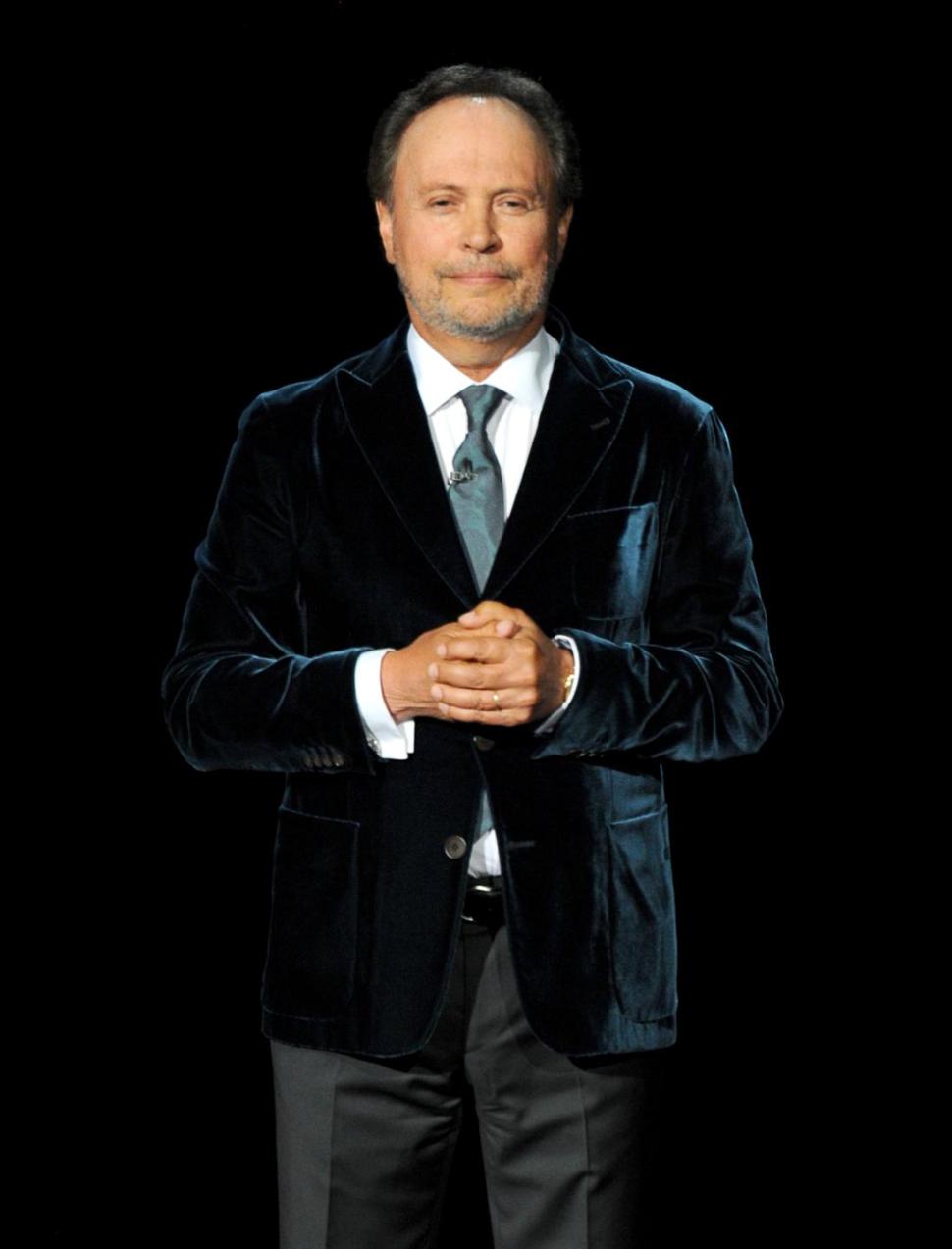 Actor Billy Crystal (pictured), Bonnie Hunt and Whoopi Goldberg spoke during the service.
