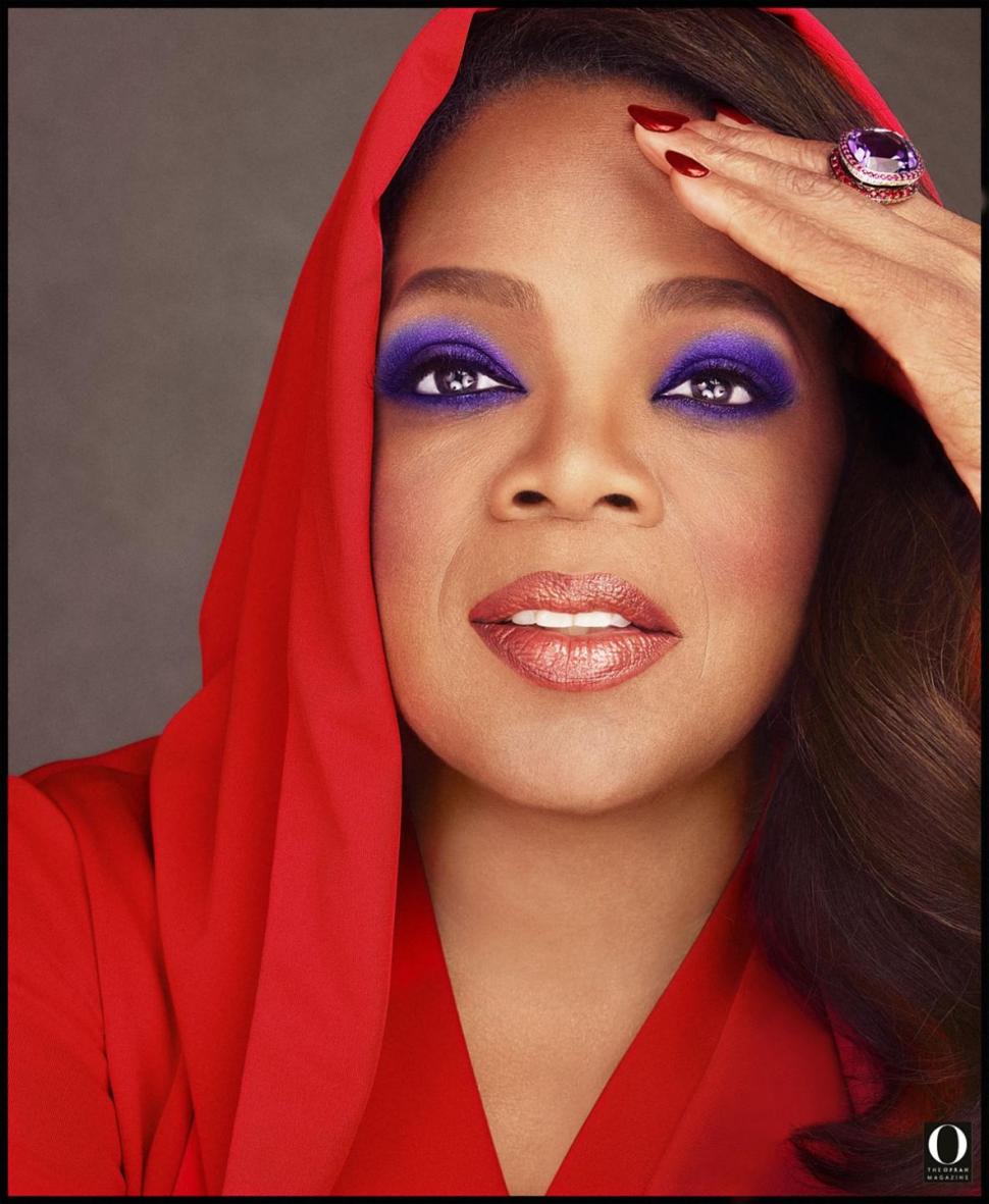 One of Oprah Winfrey’s new looks previewed in O magazine.