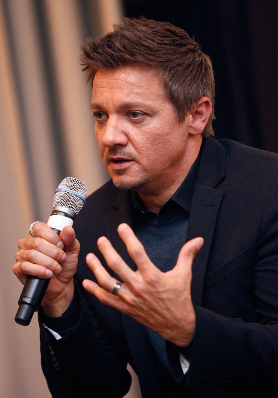 Actor Jeremy Renner answers audience questions at Capitol File's 'Kill the Messenger' Screening at MPAA on September 23 in Washington, DC.
