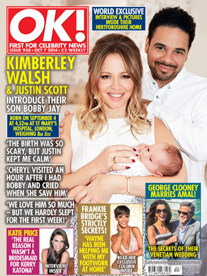 Kimberley Walsh and Justin Scott introduce baby Bobby Jay
