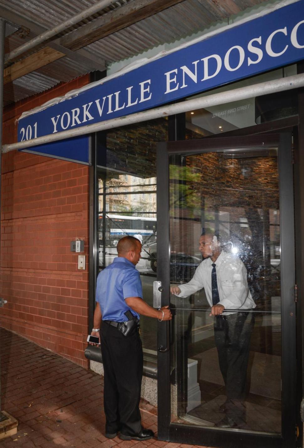 An NYPD Detective walks into Yorkville Endoscopy, where Joan Rivers' heart stopped during a procedure.
