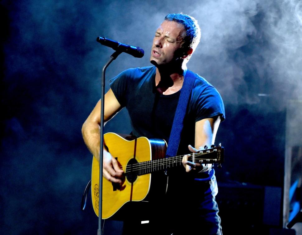  Musician Chris Martin of Coldplay performs an exclusive show presented by CBS Radio and Beats Music at Ace Hotel on Wednesday in Los Angeles, Calif.