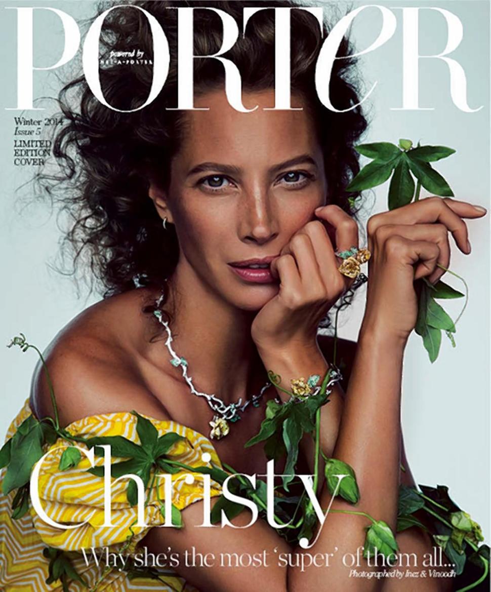 The new issue of Porter is big on Christy Turlington.