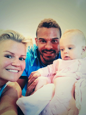 Kerry Katona and George Kay with baby Dylan-Jorge Rose