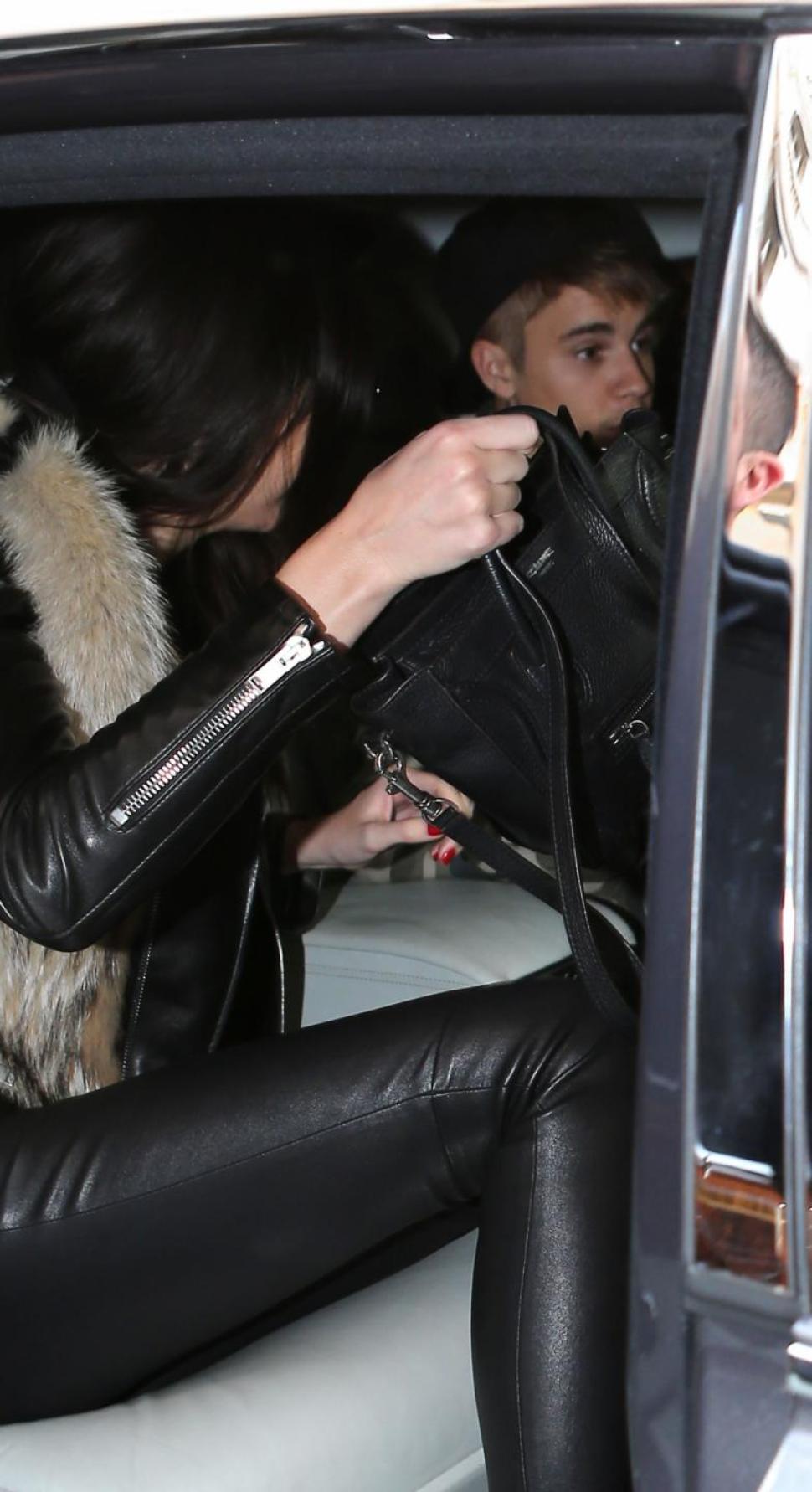 Justin Bieber and Kendall Jenner disembark for their high-profile dinner date in Paris.