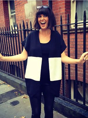 Dawn O’Porter hides baby bump in oversized monochrome jacket – and she's SO happy about it