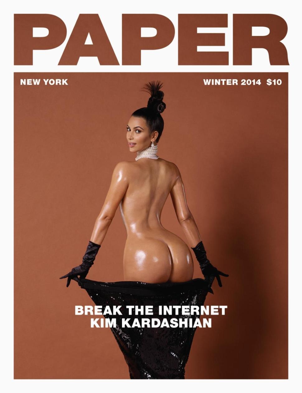 Kim Kardashian graces the cover Paper magazine’s bare-all cover.