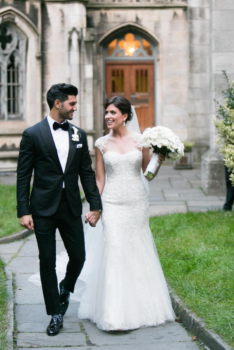 Chloe Melas and Brian Mazza swapped vows at Grace Church before heading to Capitale for their reception.