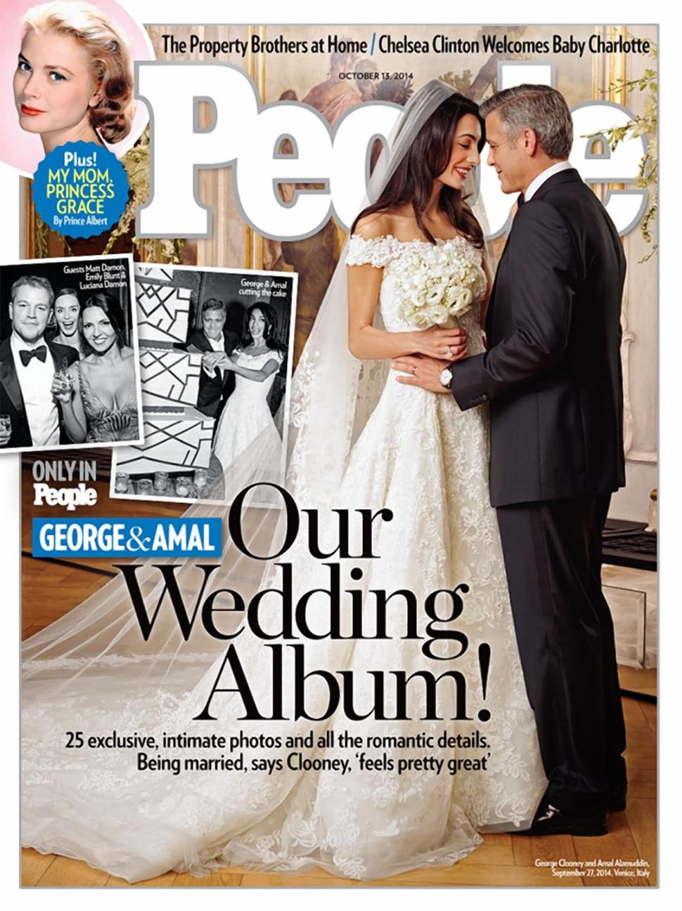The People magazine cover showing actor George Clooney and Amal Alamuddin at their Sept. 27 wedding.