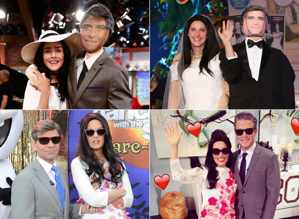 TV hosts Ellen DeGeneres, Meredith Vieira, Ali Wentworth and Kit Hoover all dressed up as George Clooney's wife Amal Clooney this year for Halloween. Who wore it best?