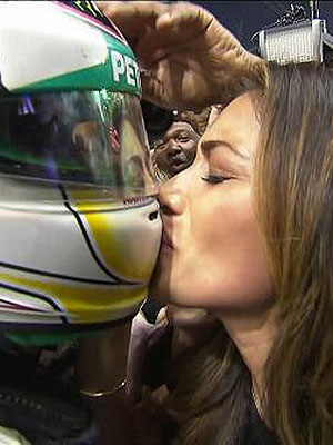 Nicole Scherzinger and Lewis Hamilton grand prix