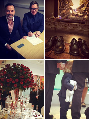 Elton John and David Furnish's wedding [Instagram]