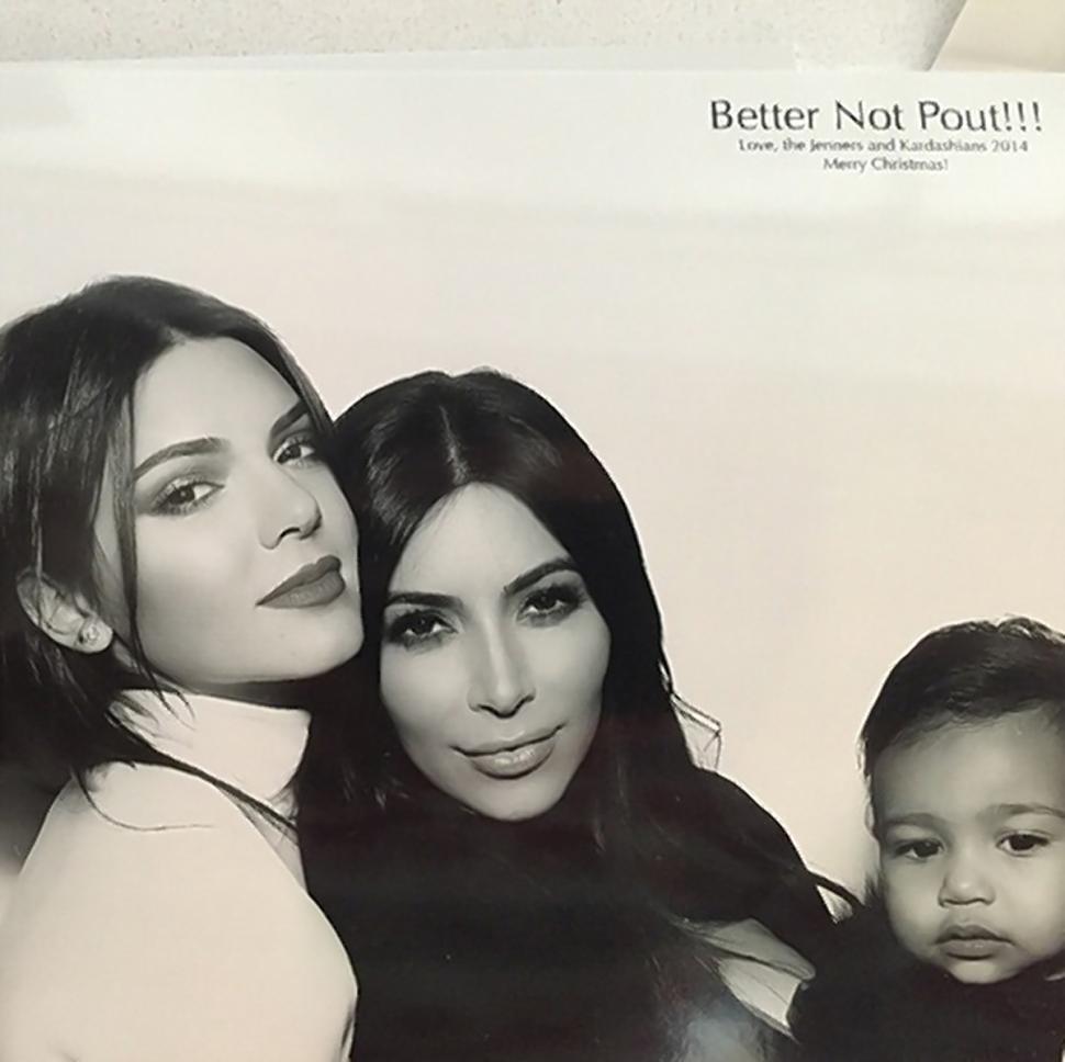 Kim Kardashian posted this Instagram photo of herself (center), Kendall Jenner and daughter North West on Instagram eary Saturday morning, Dec. 27., 2014.