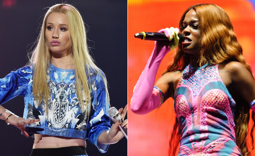Azealia Banks (left) explained her beef with Iggy Azalea (right) in a radio interview, which led the two to argue on Twitter.