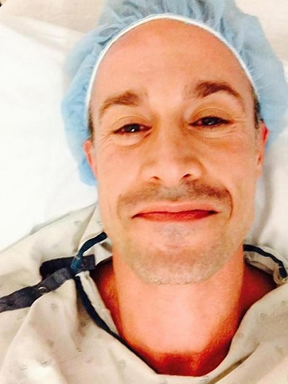 Freddie Prinze Jr. posted a photo to Twitter of himself before the spinal surgery ...