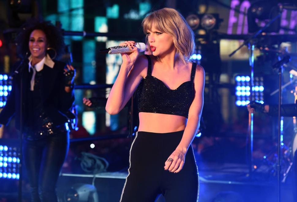 Taylor Swift performs during the New Year’s Eve celebration at Times Square in New York on December 31, 2014.