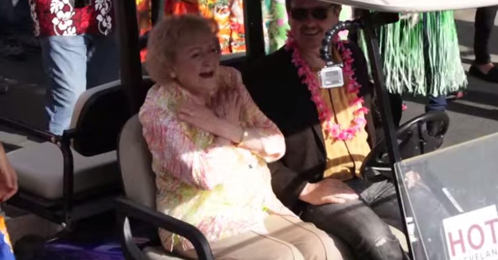 Betty White is overcome with emotion on her 93rd birthday.