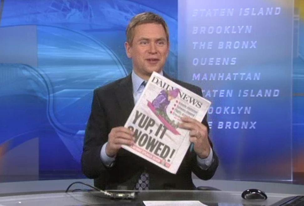 Pat Kiernan’s on top of The News with his only paper in town.