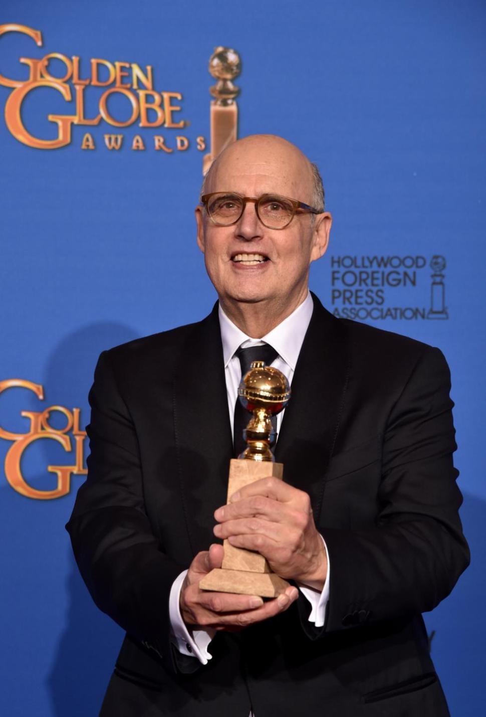 Jeffrey Tambor appears at the Golden Globes for 'Transparent.'