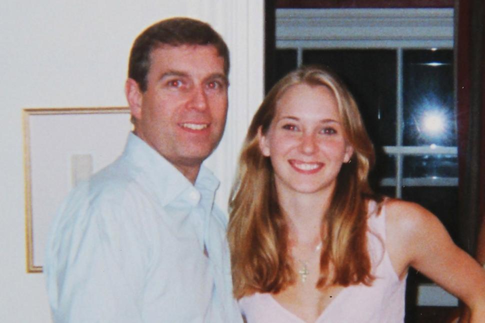 Virginia Roberts detailed an 11-person orgy with Prince Andrew (both pictured) in court papers. 