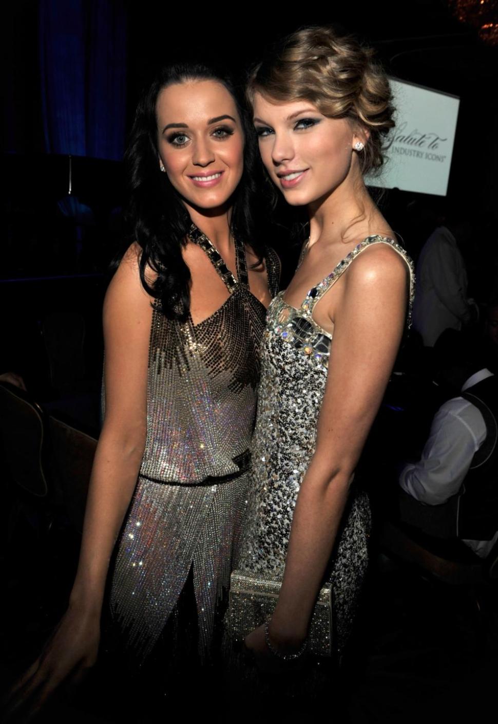 Katy Perry and Taylor Swift at the 52nd Annual GRAMMY Awards in 2010.