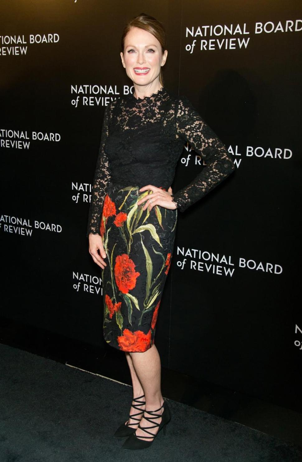 Julianne Moore adds glam at the National Board of Review gala in New York.