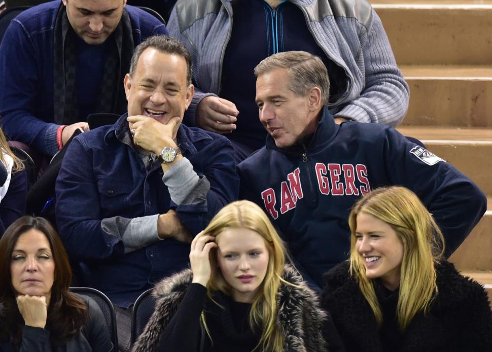Tom Hanks and Brian Williams at Madison Square Garden