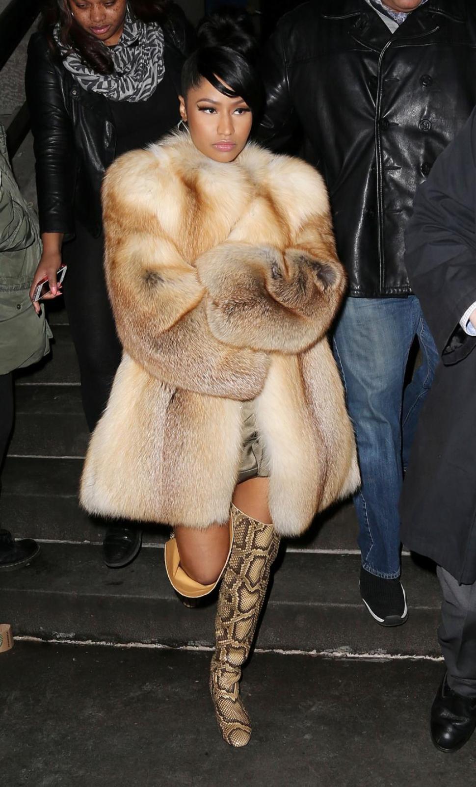 It’s a Minaj-erie of animal styles for Nicki at Fashion Week.
