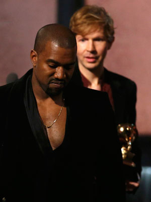 Kanye West, Beck, Taylor Swift, Grammys 2015 [Reuters]