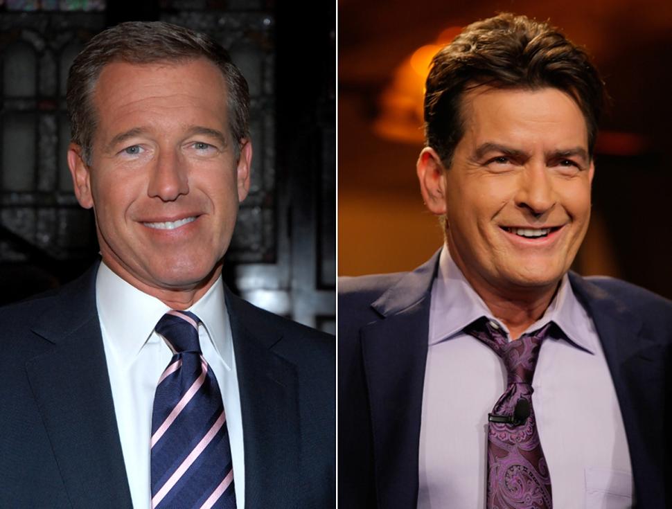 Charlie Sheen came out in support of NBC anchor Brian Williams on Twitter on Wednesday.