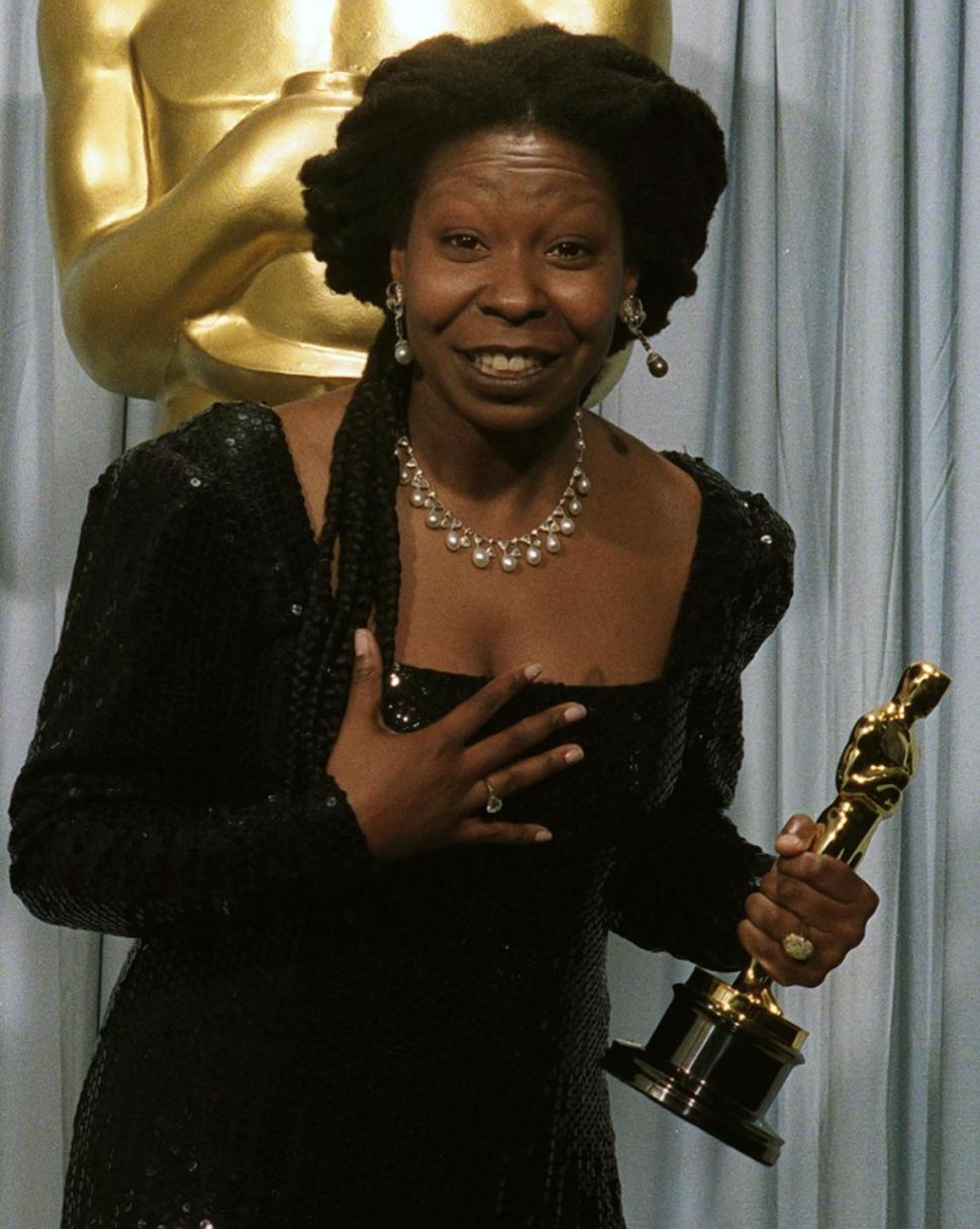 Whoopi Goldberg said that she fretted for a while over where to put the award she won for her role in 'Ghost,' but soon told herself to stop overthinking it, and she simply put it on the bookshelf.