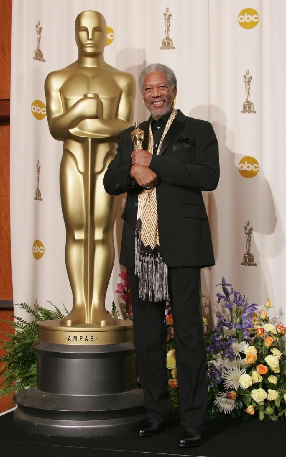 Morgan Freeman won his Oscar for his role in 'Million Dollar Baby,' and put it in a compartment in his house that a contractor built for him without him even knowing.