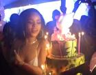 Rihanna celebrates her birthday in LA on February 21, 2015. Caption- "Last night ?? happy #Bday @badgalriri #rihanna #LA"