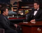 Jimmy Kimmel speaks with John Travolta about grabbing Idina Menzel’s chin at the Oscars.