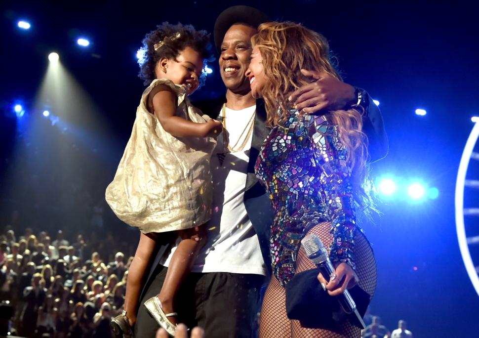 Jay Z, Beyoncé and daughter Blue Ivy Carter look like a happy family at the 2014 MTV Video Music Awards in August 2014. The paternity suit was filed in a New Jersey civil court in December 2014, according to a report. 