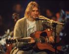 American singer and guitarist Kurt Cobain performs with his group Nirvana in 1993.