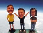 The band “Tiny Moving parts” sent three bobbleheads of the band members into space using a weather balloon.