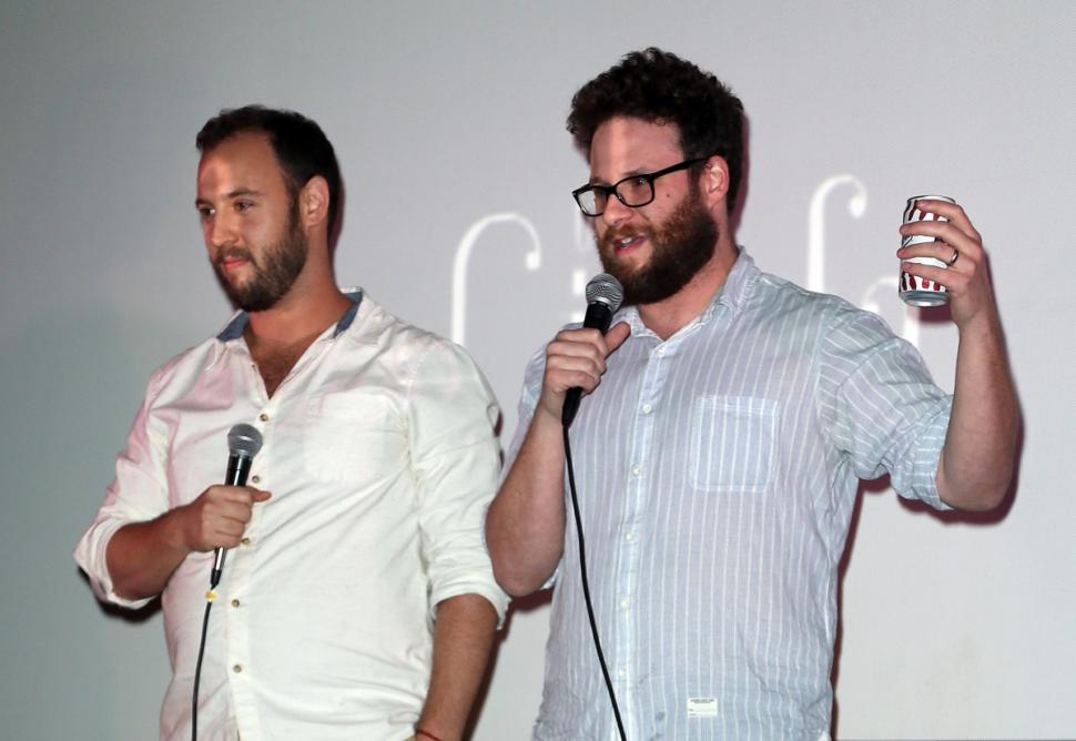 Producing partners Evan Goldberg (L) and Seth Rogen are fresh off their controversial comedy, 'The Interview,' the movie that may have sparked the cyberattack on Sony attributed to North Korea.