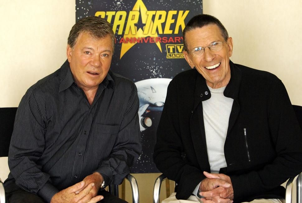 'Star Trek' stars William Shatner, left, and Leonard Nimoy, right, were also purportedly good friends — and now Shatner is defending himself over missing Nimoy's funeral Sunday.