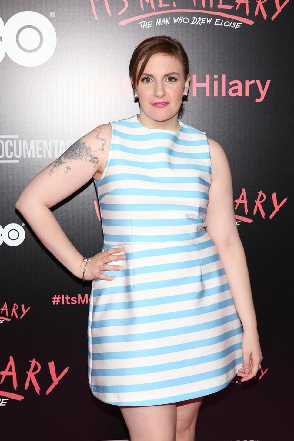 Lena Dunham loves the “Eloise” books so much she keeps the character with her always, in a tattoo on her back.
