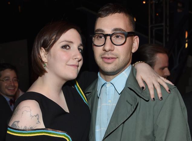 Dunham and her boyfriend, Jack Antonoff. The actress and writer was catching flak for a New Yorker essay comparing her dog and her Jewish boyfriend.