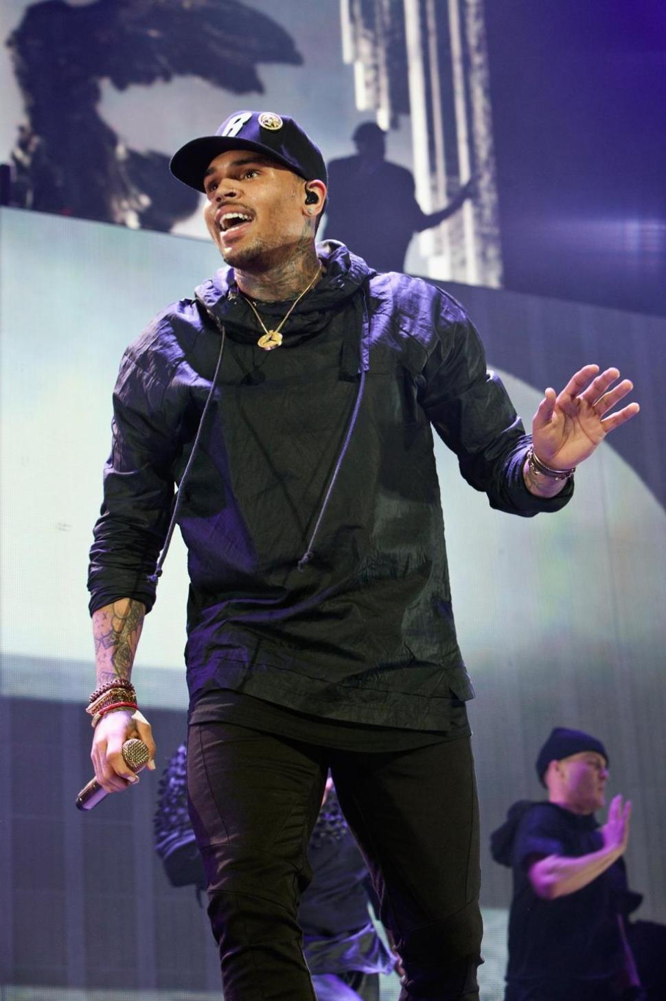 Chris Brown performs in Charlotte, North Carolina, earlier this month.